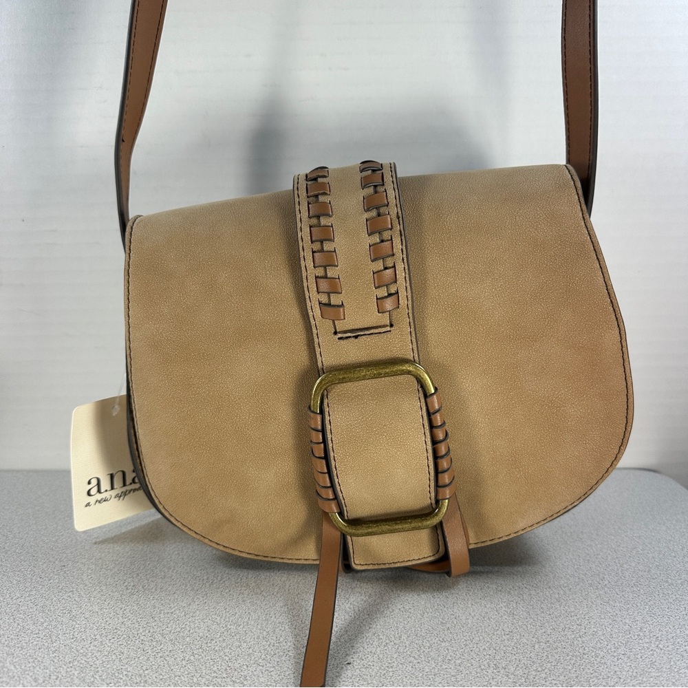 NEW a.n.a Beige Crossbody Bag with Buckle Detail